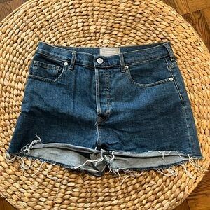 Everlane high-waisted cutoff denim shorts